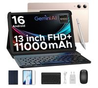 Tablette Tactile 13 Pouces 2K FHD+ DOOGEE Tab E3 Pro, Android 16, Tablette Avec Clavier, Helio G100, 11000mAh, 32Go+256Go-Doré