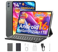 Tablette Tactile 14"" Android 16 - 4G LTE-36Go RAM + 512Go ROM-Snapdragon 888 Octa-Core - Widevine L1 - 9800mAh - Clavier + Stylet