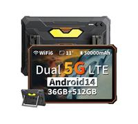 Blackview Active 10 Pro Tablette Tactile 11" 90Hz,Android 14,50MP+20MP,36+512Go/SD 2To,30000mAh(55W),PhotoIA 400 lumens- Orange