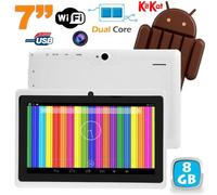 Tablette Tactile Android 4.4 Kitkat 7 Pouces Dual Core 8Go Dual Cam Flash Blanc - YONIS