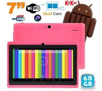 Tablette Tactile Android 6.0 7 Pouces Quad Core Dual Cam Flash Rose 72 Go YONIS
