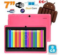 Tablette Tactile Android 6.0 7 Pouces Quad Core Dual Cam Flash Rose 12 Go YONIS