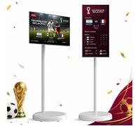 Tablette tactile connectée 24 pouces amovible sur pied mobile, FHD, 8+64Go, caméra 4K, micro