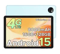 Tablette Tactile DOOGEE T10W 10.1 pouces Android 15 Dual SIM LTE 9 Go RAM + 128 Go ROM 8000mAh - WiFi 4G Tablette PC TÜV - Bleu