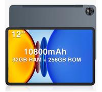 Tablette tactile DOOGEE T20 Ultra 12 pouces IPS 2.4K Hi-Res Battery 10800mAh/7.6mm ultra-thin,32(12+20Go)+256Go,Android 13-Gris
