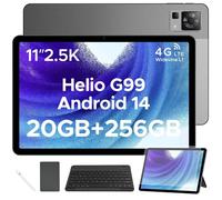 Tablette Tactile DOOGEE T35 - 11 pouces Écran 2,5K 20 Go+256 Go - Android 14 - 4G WIFI Dual SIM Tab avec clavier et stylet - Gris