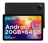 Tablette Tactile DOOGEE TAB A9+ 11"" Android 15, 20 Go RAM, 64 Go ROM, Batterie 8580 mAh, Caméra 13MP, Déverrouillage Facial - Noir