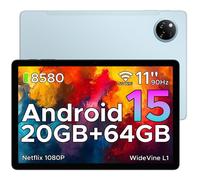 Tablette Tactile DOOGEE TAB A9+ 11"" Android 16, 20 Go RAM, 64 Go ROM, Batterie 8580 mAh, Caméra 13MP, Déverrouillage Facial - Bleu