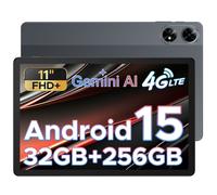 Tablette tactile DOOGEE TAB G6+ Android 15 Unisoc T7280 Batterie 8000mAh 11 pouce ips 90Hz, 32Go+ 256Go Widevine L1/Dual SIM - Gris