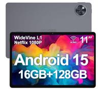 Tablette tactile DOOGEE U11 Android 15 Unisoc T606 Batterie 8580mAh 11 pouce ips 90Hz, 16Go + 128 Go Widevine L1 WiFi6 - Gris