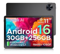 Tablette tactile DOOGEE U11 PRO Android 16 Unisoc T7200 Batterie 8580mAh 11 pouce ips 90Hz, 30Go + 256 Go Widevine L1 WiFi6 - Noir