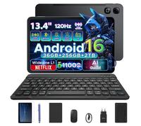 Tablette Tactile DOOGEE U13PRO Android 16 Écran 13.4"" tablette avec clavier 120Hz 36Go+256Go+2TB 11000mAh 18W 13MP-Noir