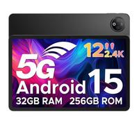 DOOGEE V PAD 5G Tablette 12 Pouces,Tablette Android 15,Dimensity 7050 Octa Core Tablette Tactile,32Go RAM+256Go ROM(2To TF),2.4K Display+90Hz Tablette With Sim Card Slot,8800mAh+13MP Caméra,WIFI6-Noir