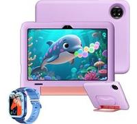 Tablette Tactile Enfants Blackview Tab 20 Kids 10.1" RAM 12Go ROM 64Go-SD 2To,Android 15 6600 mAh WiFi6 Violet-Avec Montre Z20 Bleu Violet