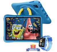 Tablette Tactile Enfants OSCAL Pad 60 Kids 10.1" RAM 12Go ROM 128Go-SD 512Go, Android 15 5100 mAh WiFi 6 Avec Montre Z10 Bleu