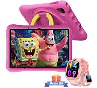 Tablette Tactile Enfants OSCAL Pad 60 Kids 10.1" RAM 12Go ROM 128Go-SD 512Go, Android 15 5100 mAh WiFi 6 Avec Montre Z20 Rose
