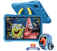 Tablette Tactile Enfants OSCAL Pad 60 Kids 10.1" RAM 12Go ROM 128Go-SD 512Go, Android 15 5100 mAh WiFi 6 Avec Montre Z20 Bleu