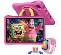 Tablette Tactile Enfants OSCAL Pad 60 Kids 10.1" RAM 12Go ROM 128Go-SD 512Go, Android 15 5100 mAh WiFi 6 Avec Montre Z10 Rose