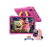 Tablette Tactile Enfants Pad 60 Kids 10.1 RAM 12Go ROM 128Go-SD 512Go, Android 15 5100 mAh WiFi 6 Avec Montre Z20 Rose