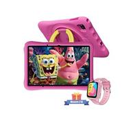 Tablette Tactile Enfants Pad 60 Kids 10.1 RAM 12Go ROM 128Go-SD 512Go, Android 15 5100 mAh WiFi 6 Avec Montre Z10 Rose