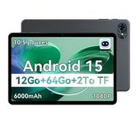 Tablette Tactile Gemini Google TABWEE T80 10.5" Android 15 1080P 12Go+64Go, 6000 mAh WiFi 5G Bluetooth 5.0,Gris
