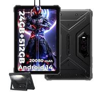 Tablette Tactile HOTWAV R9 Plus 24Go+512Go/2To Écran 11"" 2K FHD+ 20080mAh 64MP Tablette Robuste Android 14 4G Double SIM/GPS Noir