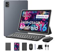 Tablette Tactile KINGRID T20 Avec Clavier,Souris,Stylet,Etui de Protection 10.1"" 24Go + 256Go-SD 2To, Android 15 5000 mAh WiFi 6