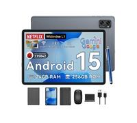 Tablette Tactile KINGRID T20 Avec Clavier,Souris,Stylet,Etui de Protection 10.1" 24Go + 256Go-SD 2To, Android 15 5000 mAh WiFi 6