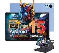 Tablette tactile MICREAR 10,36" Bleu, Android 15.0, WiFi 5G/2.4G, 4Go/32Go, Quad Enceintes Stéréo, avec Clavier Bluetooth, Étui et Stylet Bleu
