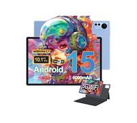 Tablette tactile MICREAR Bleu, Android 15, Mémoire 32Go, WiFi 5G, Double Caméra 8MP+5MP, Inclus Accessoires : Clavier, Étui, Stylet, Chargeur Bleu
