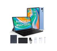 Tablette tactile MICREAR Bleu Sidéral, Android 15, 4Go/32Go, Ecran 10,36", Batterie 6000mAh, avec Clavier, Protection, Stylet et Câble OTG