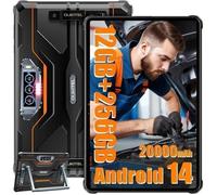 Tablette Tactile OUKITEL RT8 12GO+256GO 11"" FHD+ 20000mAh 48MP Caméra Tablette Incassable Android 14 Double SIM 4G/NFC Orange