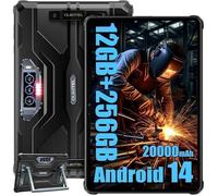 Tablette Tactile OUKITEL RT8 12GO+256GO 20000mAh 11” FHD+ 48MP+32MP Caméra Tablette Incassable Dual SIM 4G IP68/IP69K/NFC Noir