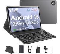 Tablette Tactile Professionnelle 11.4 Pouces Android 16, VANWIN 36Go RAM 512Go ROM, Processeur Octa-Core T615, Batterie 8000mAh, Inclus Clavier + Étui Noir