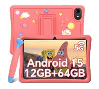 Tablette Tactile TABWEE K10 10.1"" FHD,RAM 12Go ROM 64Go-SD 2To, Caméras AI 5MP + 2MP, Android 15, 5000 mAh, WiFi 6 - Rose