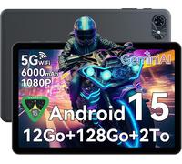 Tablette Tactile TABWEE T80 10.5" 1080P RAM 12Go ROM 128Go-SD 2To, Android 15 6000 mAh WiFi 5G Bluetooth 5.0,Gemini Google - Gris