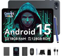 Tablette Tactile TABWEE T80 10.5"" 1080P RAM 18Go ROM 128Go-SD 2To, Android 15 6000 mAh WiFi 5G Bluetooth 5.0,Gemini Google - Gris