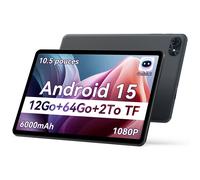 Tablette Tactile TABWEE T80 10.5" 1080P RAM12Go ROM64Go-SD 2To, Android 15 6000 mAh WiFi 5G Bluetooth 5.0,Gemiii Google - Gris