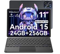 Tablette Tactile TABWEE W90 11"" FHD,RAM 24Go ROM 256Go-SD 2To,Caméras Al 8MP+16MP,Android 15,8000 mAh,WiFi 6,NETFLIX avec clavier EN