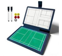 Tablette Tactique de Badminton, Tableau D'entraînement Pliable | Avec 2 Feutres Effaçables, Léger et Portable, pour Des Séances D'entraînement Pratiques(Blue)