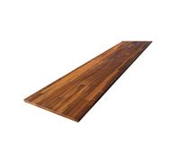 Tablette Teck huilé bois massif, L.200 x l.40 cm, Ep.18 mm