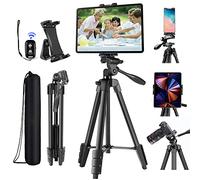 Tablette trépied 60 Pouces avec télécommande pour iPad Pro Air Mini 12.9 11 10.5 Surface Galaxy Tab, iPhone, Tablette de téléphone Portable 3,5 à 13,5 Pouces, Enregistrement vidéo, Appareil Photo
