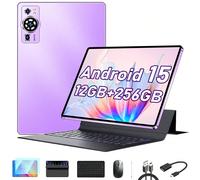 Tablette UXD A5 Android 15 10,1" IPS, 12 Go + 256 Go (extensible jusqu'à 1 To), 4G LTE/Wi-Fi, Octa-Core, 6 000 mAh, avec clavier, souris, stylet, étui et plus encore. Tablette Android 15 10,1" IPS, 12