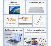 Tablette Windows 11 Grand Écran 12 Pouces 12GB+256GB + SD 256Go YONIS