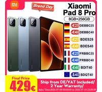 Tablette Xiaomi Pad 8 Pro version globale, tablette PC Xiaomi Pad 8 Pro, 8 Go/256 Go, 12 Go/512 Go, écran 11,2 pouces 3,2K, Wi-Fi 7, batterie 9 200 mAh Bleu 8 Go 256 Go
