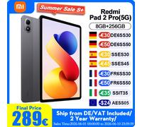 Tablette Xiaomi Redmi Pad 2 Pro 5G version globale : 8 Go, 256 Go, processeur avancé 4 nm, 5G + eSIM, écran cristallin 2,5K de 12,1 pouces, batterie 12 000 mAh Gris graphite