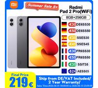 Tablette Xiaomi Redmi Pad 2 Pro Wi-Fi version globale : écran de 12,1 pouces avec une résolution 2,5K exceptionnellement nette, quatre haut-parleurs pour un son immersif Argent