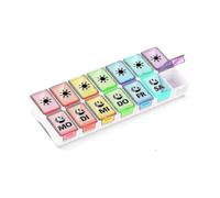 Tablettenbox 7 Tage 2 Fcher,pillendose 7 Tage Medikamentenbox,morgens Abends 14 Fcher Pillenbox Medikamentendosierer(deutsche Version)