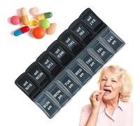 Tablettenbox 7 Tage | Medikamentendosierer Morgens Abends | Pillendose 2