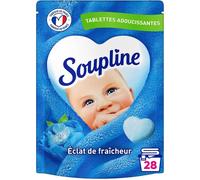 Tablettes Adoucissantes Cœur Éclat de Fraîcheur,89% Ingrédients Origine Naturelle,Testées Dermatologiquement,Adoucissant Linge,28
